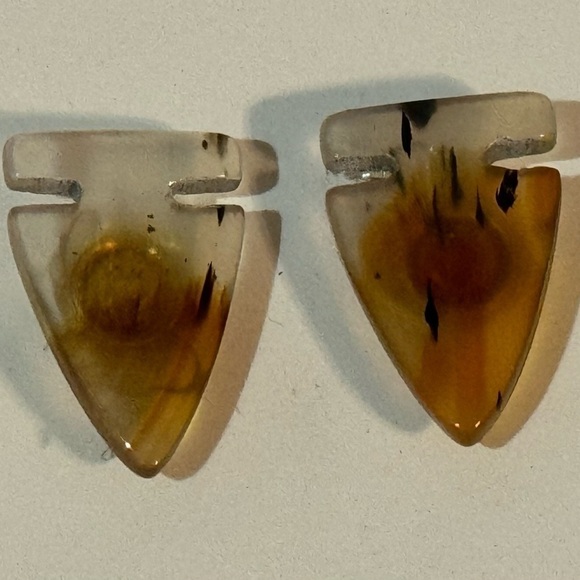 Two Arrowhead Cufflink Cabochon Charm Earrings
Pendant Vintage Jewelry Making - Picture 1 of 1